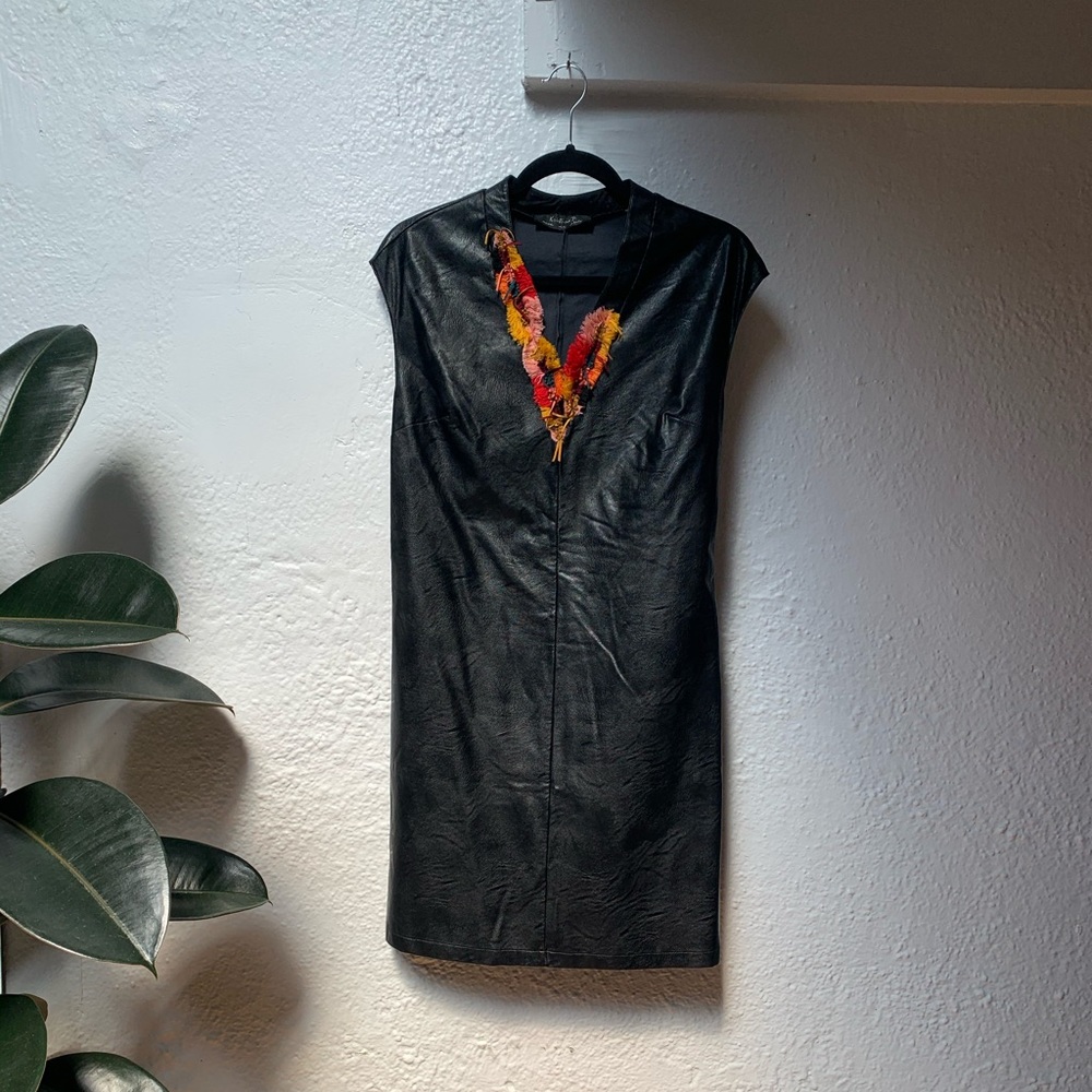 Kristina Ti Faux Leather Dress